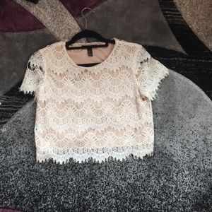 Lacy white top